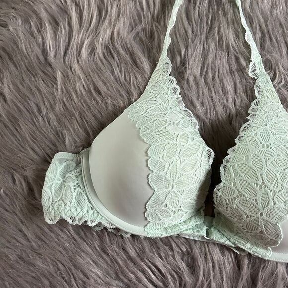 Aerie Lightly Lined Bra‎ Womens Size 34B Halter Top Strap Underwire Back Closure - Picture 2 of 8